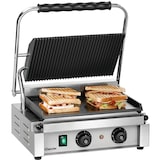 thumbnail of Grill panini inox fonte émaillé lisse, rainurée, avec minuterie, 2200 W, 220 V - MONO