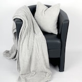 thumbnail of Kuscheldecke Jacquard Flanell - 130x170 cm - Hellgrau