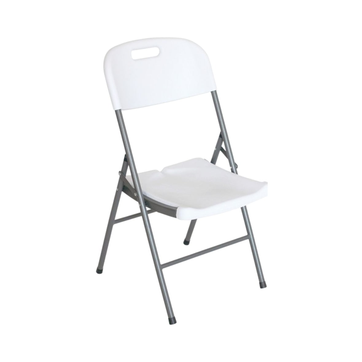 Silla Plegable con Asa Blanco 47x58x87cm O91