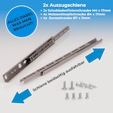 thumbnail of 2 Schubladenschienen EDELSTAHL Teilauszug 150mm Teleskopschiene Kugelführung Schubladenauszug