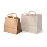 thumbnail of greenbox - Tragetaschen aus Recyclingpapier L, 26 x 17 x 25 cm, braun, breiter Boden  , 250 St.