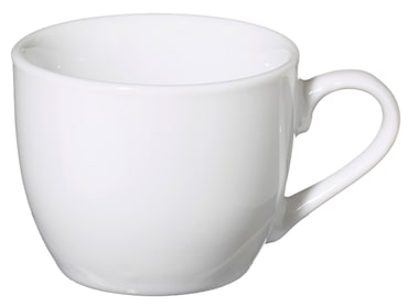 aro Taza de té, porcelana, 200 ml, blanca, 6 unidades