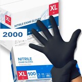 thumbnail of Gedikum | 2000 Nitril | Nitrilhandschuhe | Einweghandschuhe | Einmalhandschuhe | 20 x 100er Packung | Schwarz | Größe XL