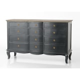 thumbnail of Commode 9 tiroirs maddy 140x45x90 cm gris -   Bois Amadeus 45.00x140.00 cm