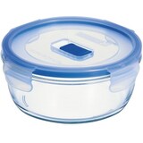 thumbnail of 4x Pure Box Active rund 92cl m. Dkl.* - Luminarc Transparent (gehärtet) / - blauer PP Deckel