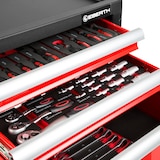 thumbnail of EBERTH Multigereedschapset 114 delen Voor gereedschapswagen, Gelabelde schuimrubberen inzetstukken, Hard metaal, Ergonomische handgrepen, Voor 3 laden