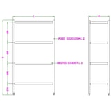 thumbnail of Combisteel stellingsysteem met 4 legborden van verchroomd staal 1000x500x1800mm