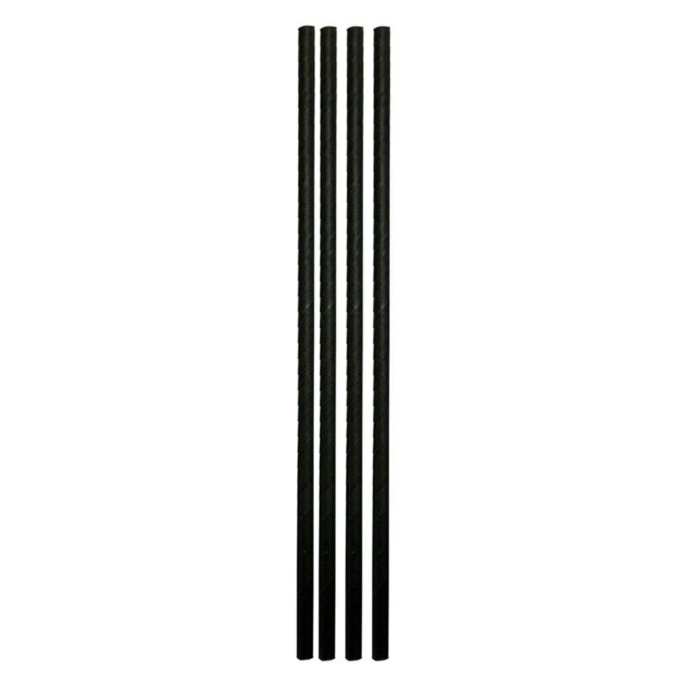 Garcia de Pou 3000 Unità - Canucce Dritte 'Paper' Ø0,60X25 Cm Nero Carta