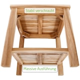 thumbnail of Garten Beistelltisch Teakholz 50 x 50 cm, Teakholz-Tisch mit Ablagefach, Raburg