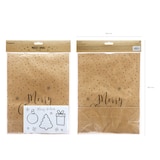 thumbnail of 3 Geschenktüten 11x25x27cm Merry Christmas Bodenbeutel zum Befüllen Papiertüten Weihnachten Geschenkverpackung Mitgebsel Tüten Natur Braun