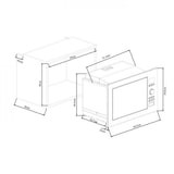 thumbnail of Micro-ondes grill encastrable   CEMO25GE2 Silver L59,5 x H38,8 x P40 cm 25L usage non-intensif CONTINENTAL EDISON