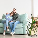 thumbnail of Relaxdays Pflanzenroller Gusseisen Ø33,5cm, Metall, 4 Rollen, Blumenroller, antikes Design, stabil, wetterfest, bronze