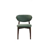 thumbnail of METRO PROFESSIONAL Chaise de restaurant rembourrée Rivello, lot de 2, bois de hêtre, wengé/vert