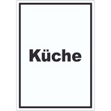thumbnail of Küche Aufkleber mit Text Kitchen cucina hochkant A6 (105x148mm)