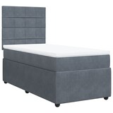 thumbnail of vidaXL Boxspringbett mit Matratze Dunkelgrau 80x200 cm Samt