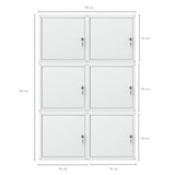 thumbnail of PROREGAL MegaDeal 6x Casier métallique verouillable CUBIC XL, HxLxP 45x45x45cm, Gris, Armoire à casier cube, consigne polyvalente, vestiaire