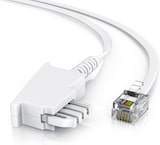 thumbnail of CSL - 15m Telefonkabel TAE-F Stecker auf RJ11 Stecker − Int. Norm 6P4C / 4-polig belegt − Flachkabel - TAE-F - weiß