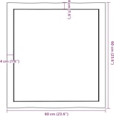 thumbnail of vidaXL Tischplatte 60x60x(2-4) cm Massivholz Behandelt Baumkante