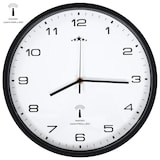 thumbnail of Décoshop26 - Horloge murale radioguidée Mouvement à quartz 31 cm Blanc/noir DEC022250