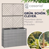 thumbnail of CASARIA® Blumenkasten Pflanztopf mit Rankgitter grau