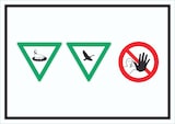 thumbnail of Brut- und Rastgebiet Betreten verboten Symbol Schild A2 Rückseite selbstklebend