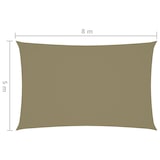 thumbnail of vidaXL Sonnensegel Oxford-Gewebe Rechteckig 5x8 m Beige