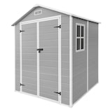 thumbnail of ECD Germany Gartenhaus wetterfest 2,3m², Gerätehaus aus Kunststoff, 151x182x220 cm, Hellgrau, Geräteschuppen Gartenschuppen Outdoor Aufbewahrung