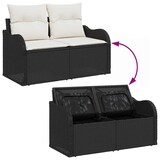 thumbnail of vidaXL Garten-Sofa-Set 9 pcs Schwarz 100 x 55 x 73 cm Poly Rattan