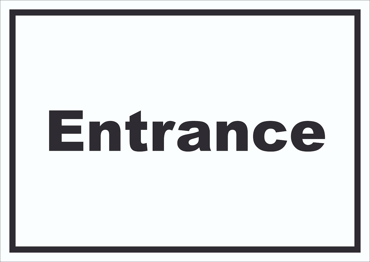 Entrance Schild mit Text Eingang waagerecht A0 (841x1189mm)