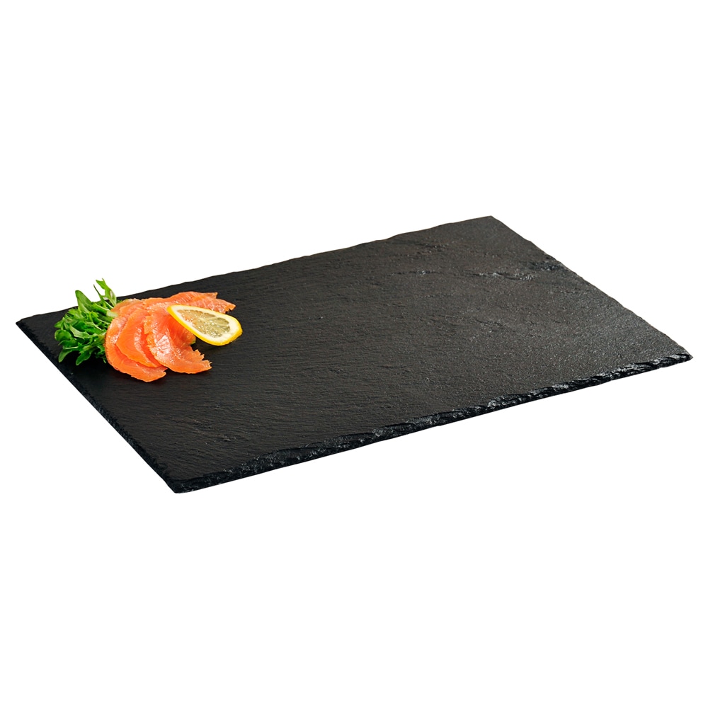 KESPER Servierplatte aus Schiefer, 40 x 30 x 0,6 - 0,7 cm