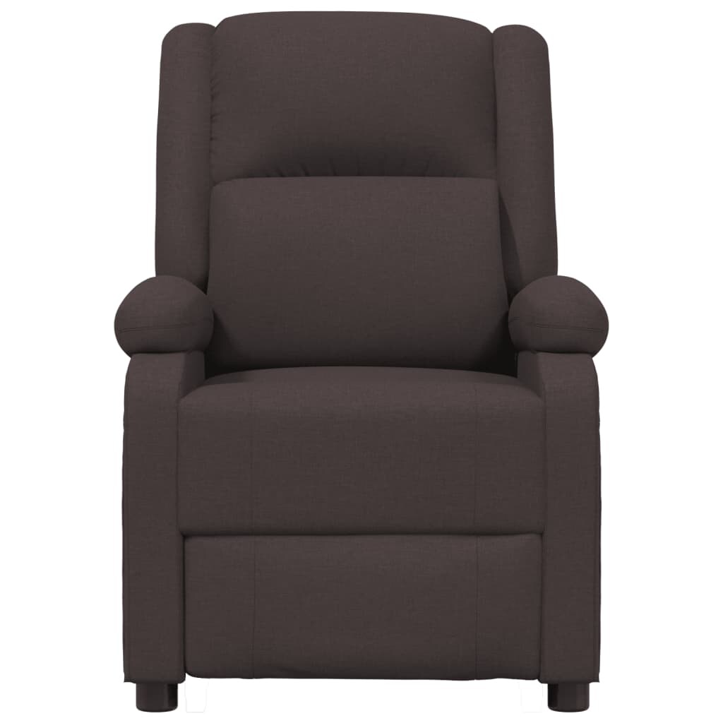 vidaXL Massagesessel Elektrisch Dunkelbraun Stoff