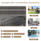 thumbnail of Merax Hollywoodschaukel, Gartenschaukel, Gartenmöbel-Set, Graues Rattan, graues Sitzkissen, 2 Sitze, mit Sitzkissen und Rückenkissen