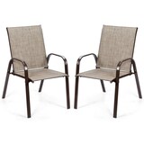 thumbnail of Helloshop26 - Set di 2 sedie da giardino ultra comode 56 x 72 x 90 cm design elegante metallo grigio e tessuto 20_0011297