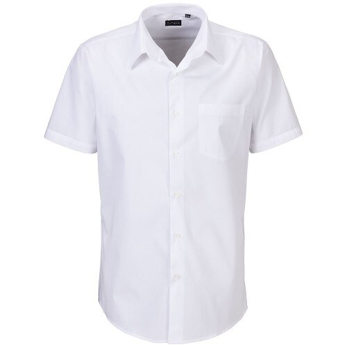 401 - Oberhemd halbarm : weiß 60% Baumwolle 40% Polyester 120 g/m² 42