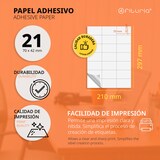 thumbnail of Folios A4 de Etiquetas Adhesivas Blancas, Crea tus Pegatinas Personalizadas, Etiqueta Adhesiva para Imprimir - Ofituria (21 por hoja, 1000h)