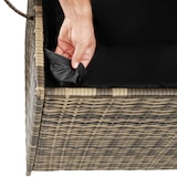 thumbnail of tectake Caja portaobjetos Kuusamo, de ratán, con estructura de aluminio y ruedas  Natural/Gris Oscuro