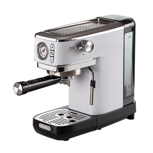 ariete cafetera slim espresso blanca manómetro café molido y monodosis 1381/14
