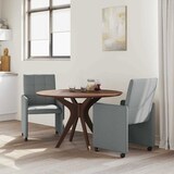 thumbnail of vidaXL Esszimmerstühle mit Rollen 2 pcs Hellgrau 58 x 65 x 94 cm Stoff