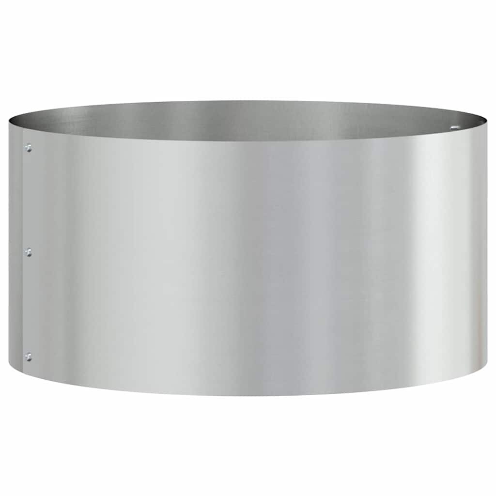 vidaXL Gartenblumentopf Silber 40 x 40 x 20 cm Verzinkter Stahl