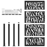 thumbnail of vidaXL Gartentor Schwarz 105x180 cm Stahl Spurendesign