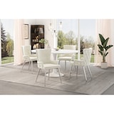 thumbnail of Merax Samt-Esszimmerstuhl(Set, 6 St), 6er-Set, Polsterstühle Küchenstühle luxuriöser Wohnzimmer-Schlafzimmer-Loungesessel , Beige