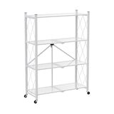 thumbnail of PROREGAL BERLINLODGE KLAP Étagère pliable avec roulettes, 4 étagères/compartiments, Blanc, Charge max. 200kg, HxLxP 127x72x34cm