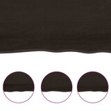 thumbnail of vidaXL Wandregal Dunkelbraun 200x50x(2-6)cm Massivholz Eiche Behandelt