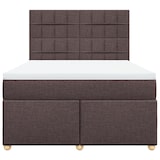 thumbnail of vidaXL Boxspringbett mit Matratze Dunkelbraun 140x200 cm Stoff