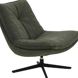 thumbnail of Poltrona girevole BRIKELL in tessuto verde scuro e base in metallo nero