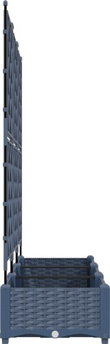thumbnail of vidaXL Gartenpflanzer mit Gitter 3 pcs Grau 120 x 40 x 125,5 cm PP