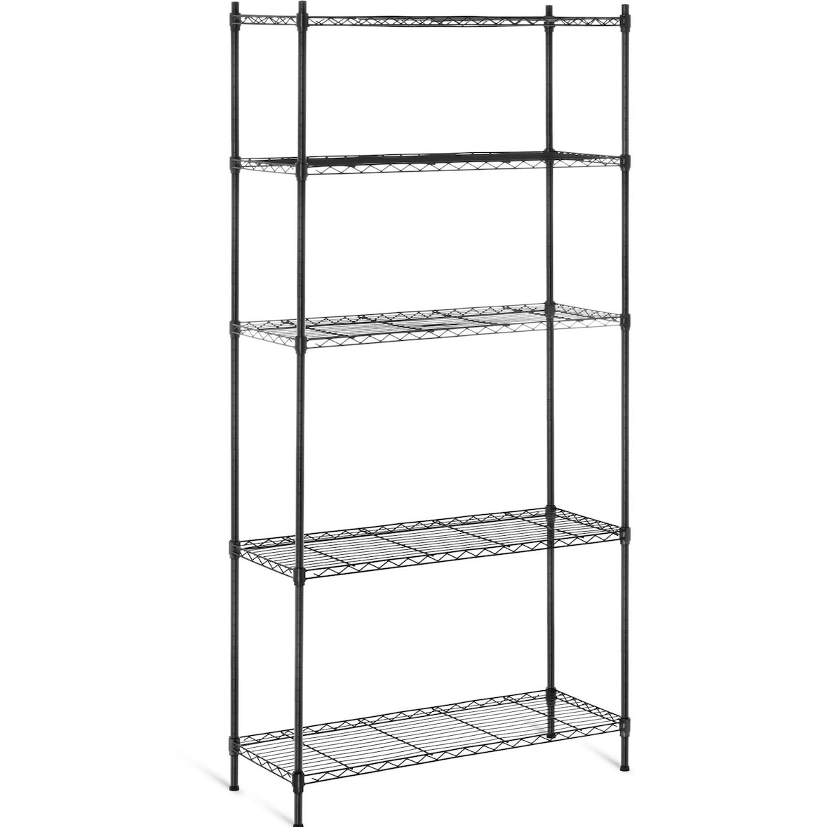 Royal Catering Estantería de metal - 35 x 90 x 180 cm - Negro