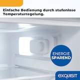 thumbnail of Exquisit Kühlschrank ohne Gefrierfach, 127 Liter, 55 cm Breit, Freistehend, Kompakt, Temperaturregelung, LED-Licht, KS516-V-040E weiss