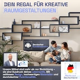 thumbnail of Wandregal Anthrazit Bücherregal Holz Hängeregal Schweberegal 104x59x20 cm