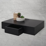 thumbnail of Wandregal Oise, Regal Hängeregal mit Schublade, 40cm ~ schwarz